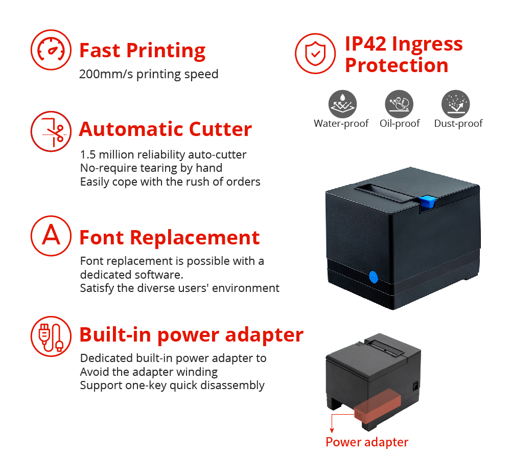 PR-80V Thermal Receipt Printer of high quality - Print-Rite