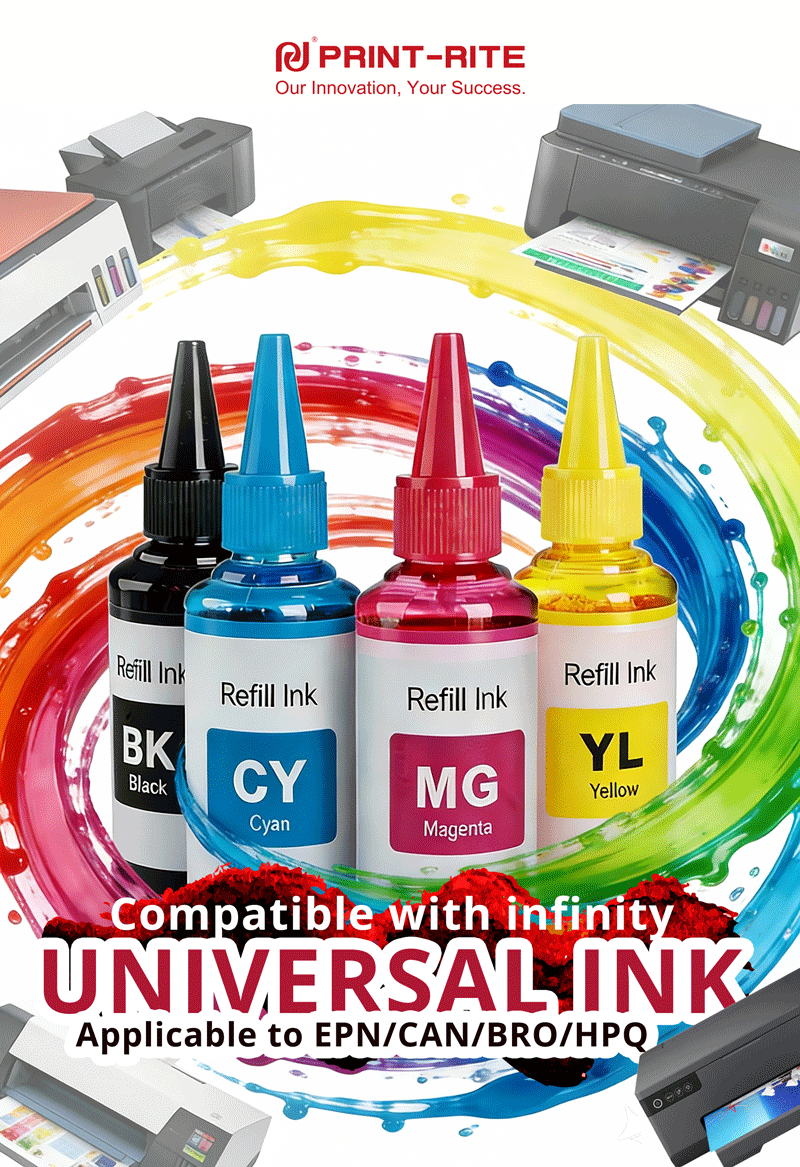 Print-Rite UNIVERSAL INK, Compatible with Infinity Colorful and Diverse ...
